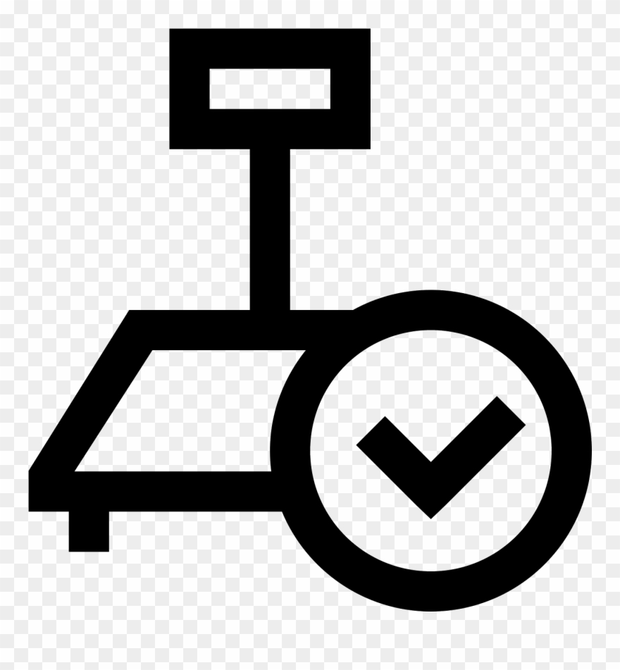 This Appears To Be A Trapezoid On Top Of A Rectangle - Icon Clipart