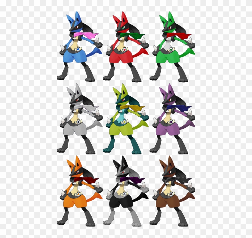 Alternate Costumes - Lucario - Lucario Pokemon Smash Bros Video Game Nintendo Anime Clipart