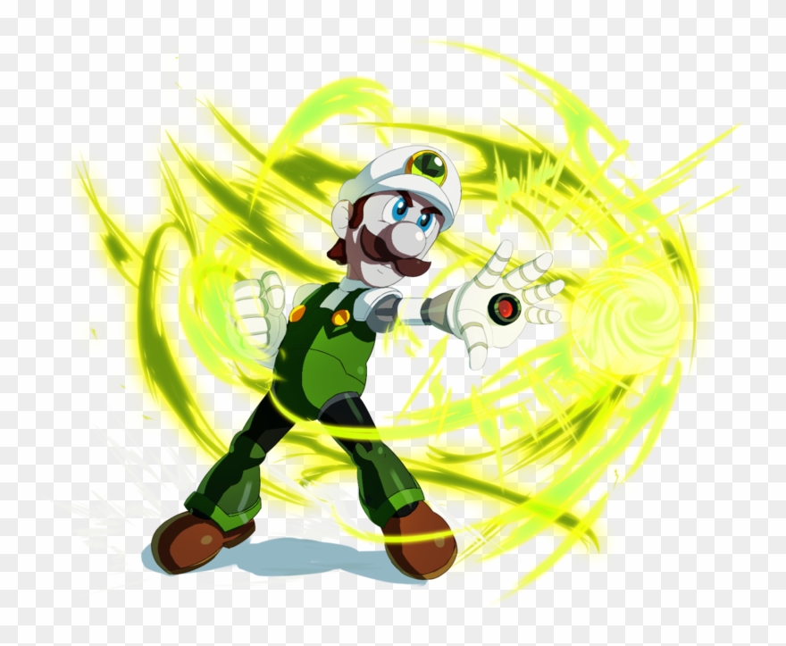 Robo Fire Luigi - Cartoon Clipart