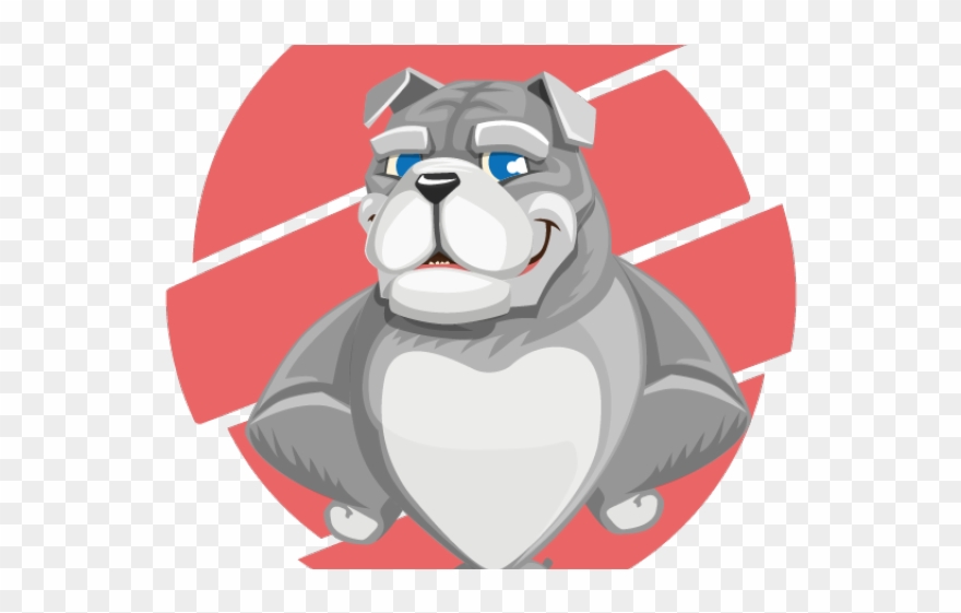 Pug Clipart Public Domain - Cute English Grey Bulldog Artwork T-shirt T Shirt - Png Download
