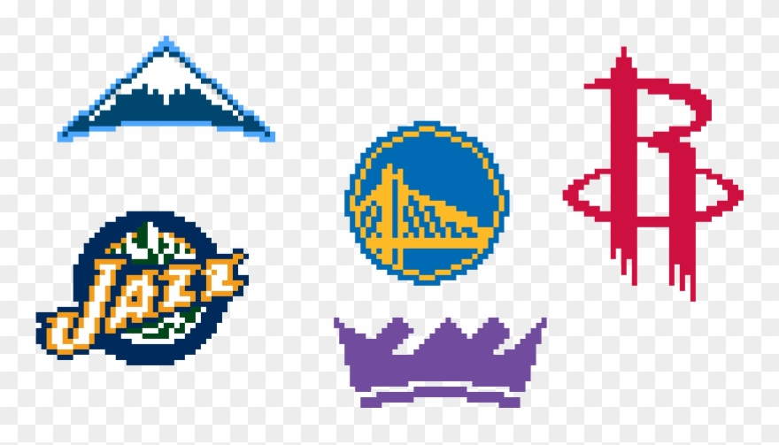 Nba Team Logos - Logo In Pixel Art Clipart
