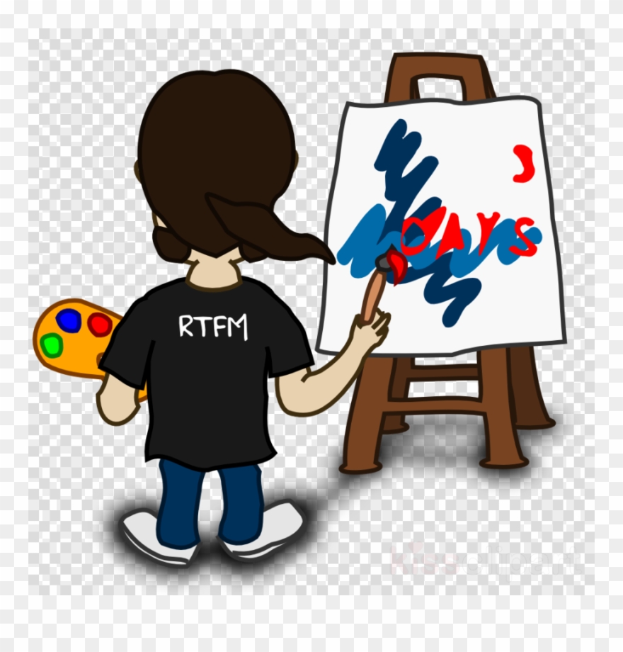 Painter Comic Clipart