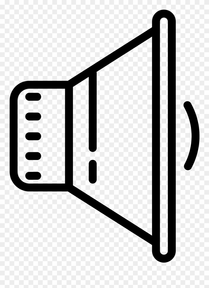 Hd Clipart Low Volume Icon 47kb - Loudspeaker Monochrome Icon - Png Download