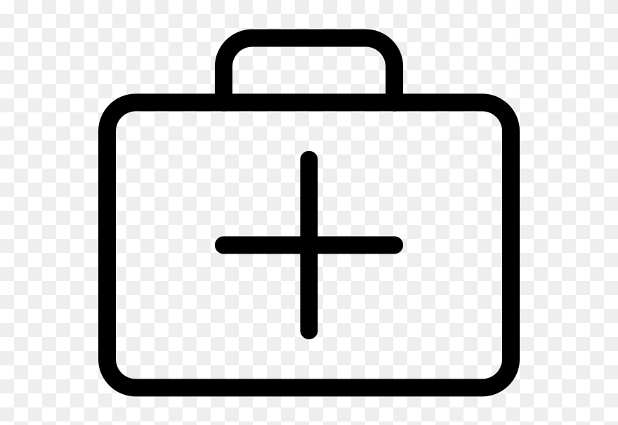 First Aid Rubber Stamp - White Briefcase Icon Png Clipart