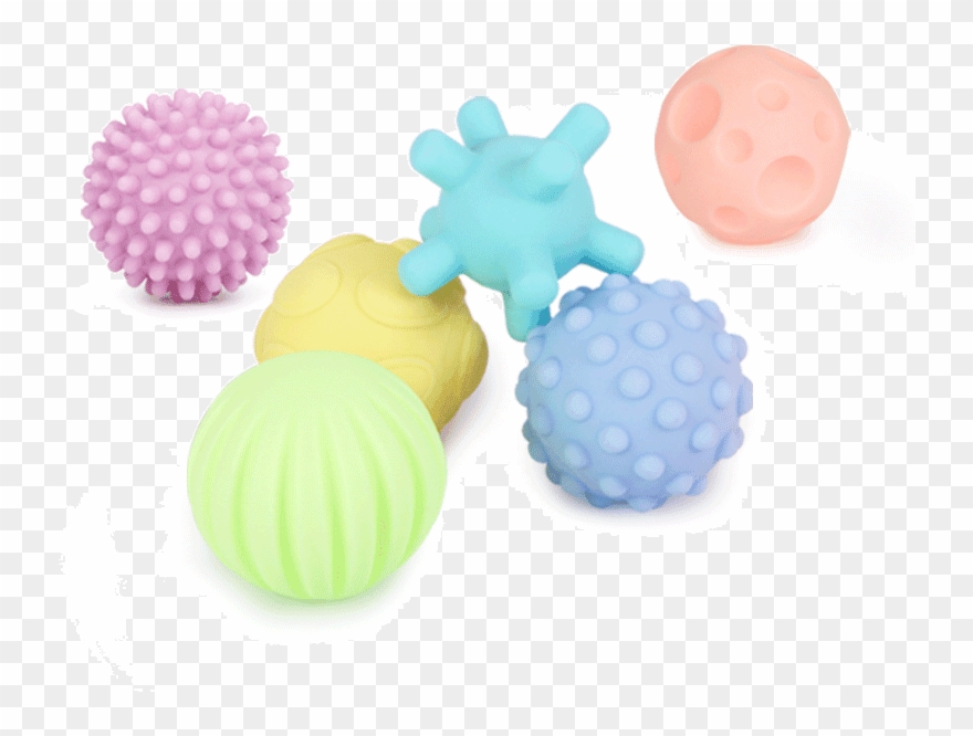 宝宝感知训练按摩球12个月婴儿手抓球触感球软胶 - Bonbon Clipart
