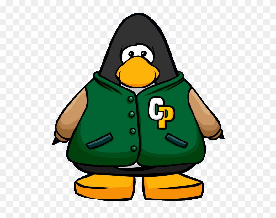 Green Letterman Jacket From A Player Card Clipart