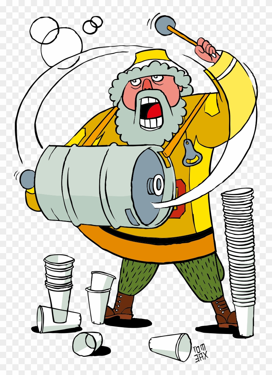 Types Of Fans You'll See At An Ice-hockey Game - Cartoon Clipart