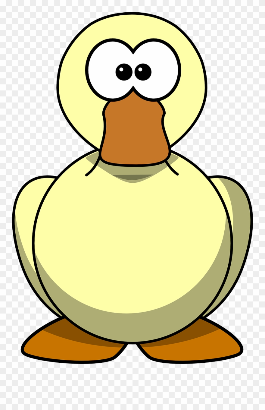 Duck Face Standing Odd Strange Png Image - Cartoon Duck Big Eyes Clipart