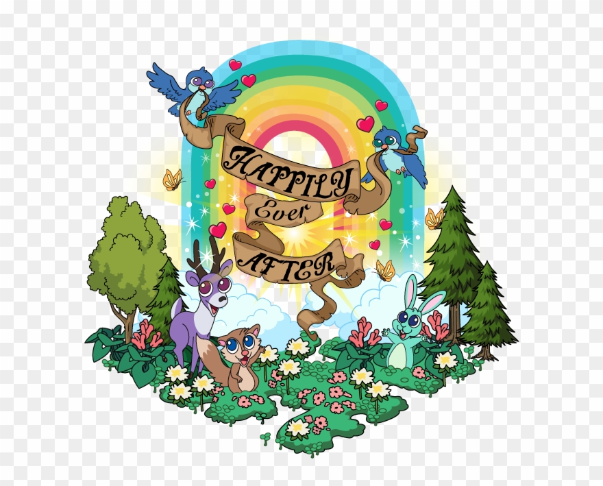 Happily Ever After Rainbow - Illustration Clipart