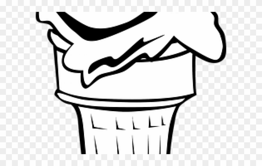 Cream Clipart Cold Object - Ice Cream Cone Clip Art - Png Download