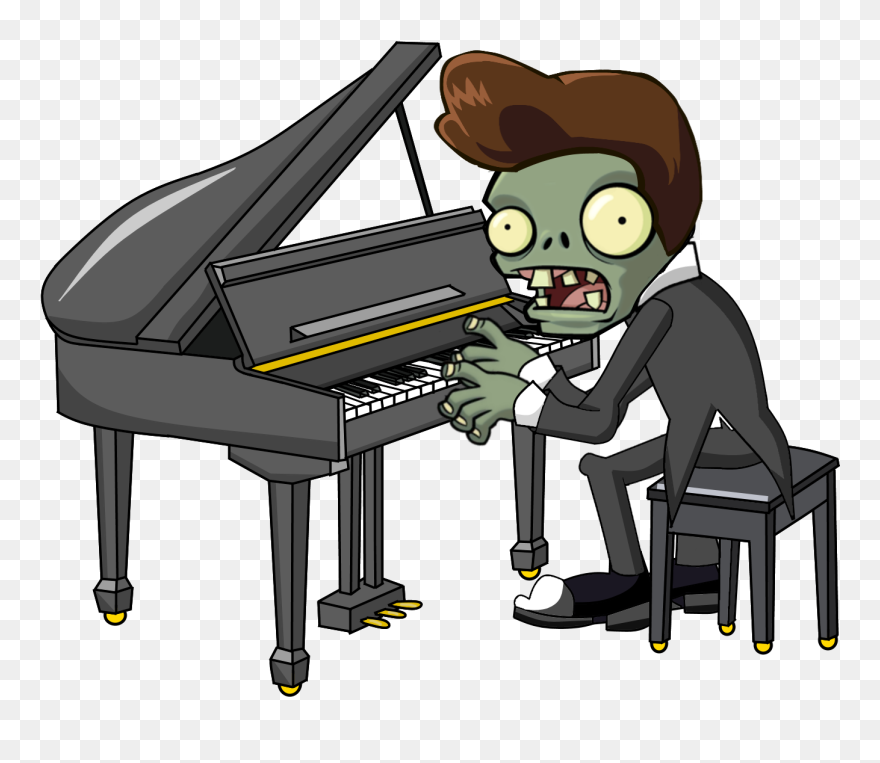Grand Piano Zombie Hd - Pvz 2 Pianist Zombie Clipart