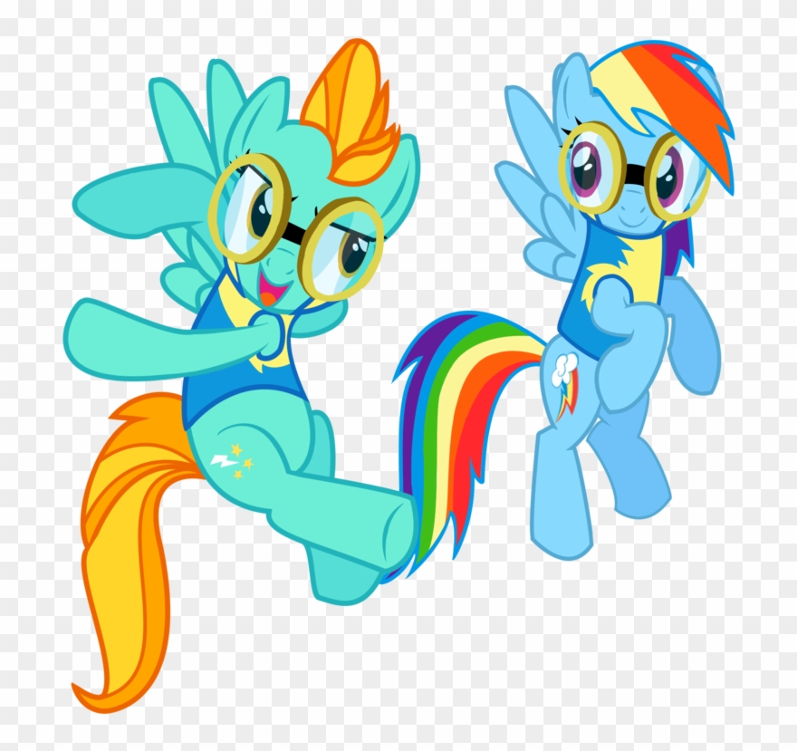 Lightning Clipart Rainbow - Lightning Dust And Rainbow Dash Vector - Png Download