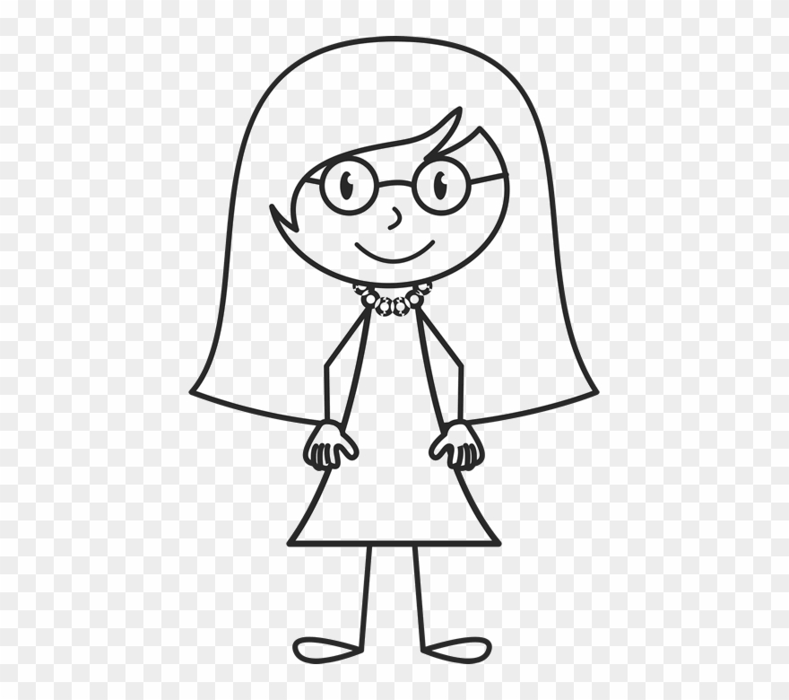 Stick Figure Girl Png Clipart