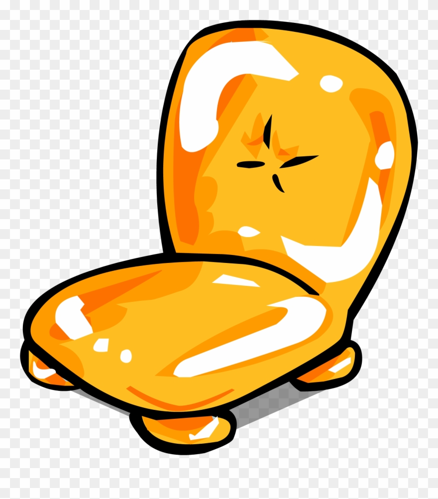 Orange Inflatable Chair Sprite 002 - Chair Clipart