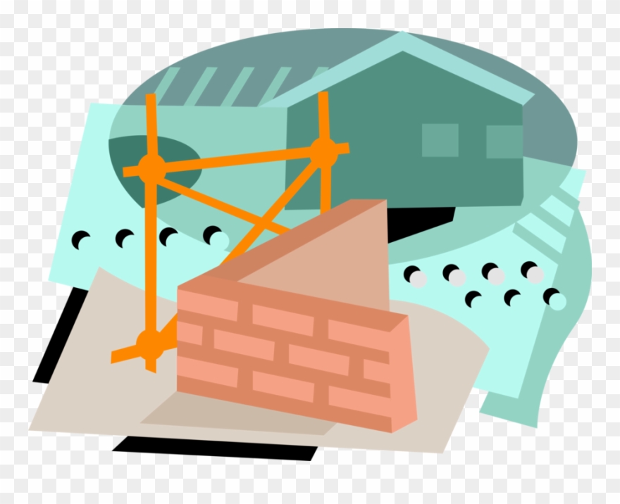 Vector Illustration Of Building Construction Masonry - Company Clipart