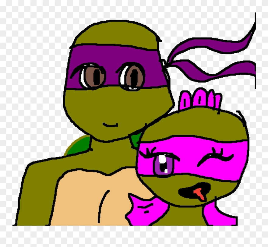 Tmnt Donnie And Laura - Cartoon Clipart