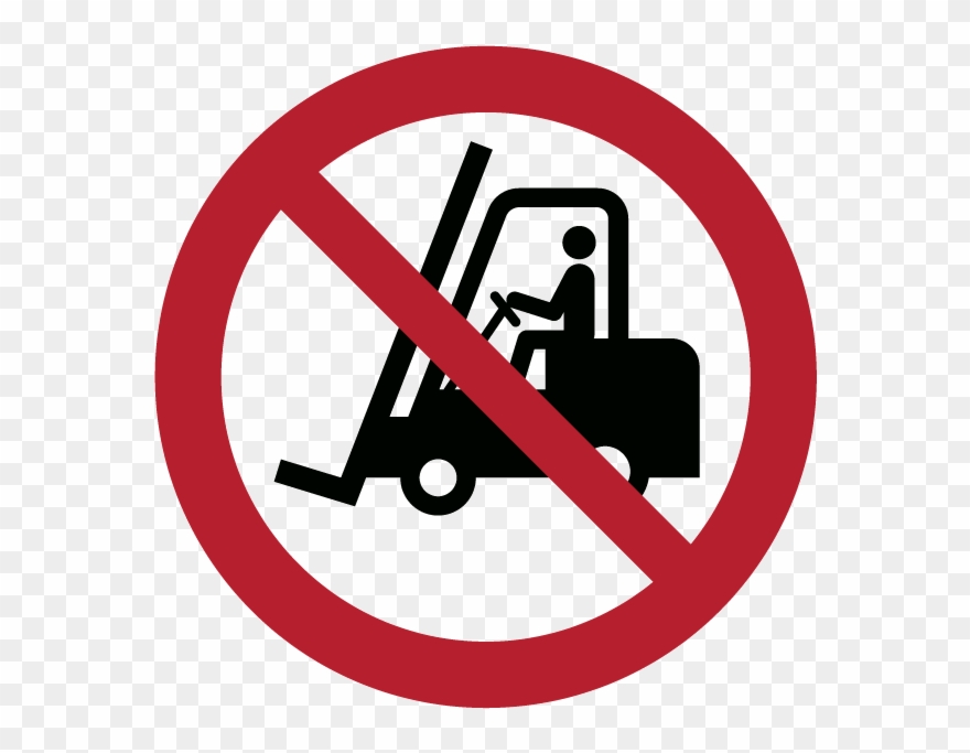 No Forklift Trucks Sign Clipart