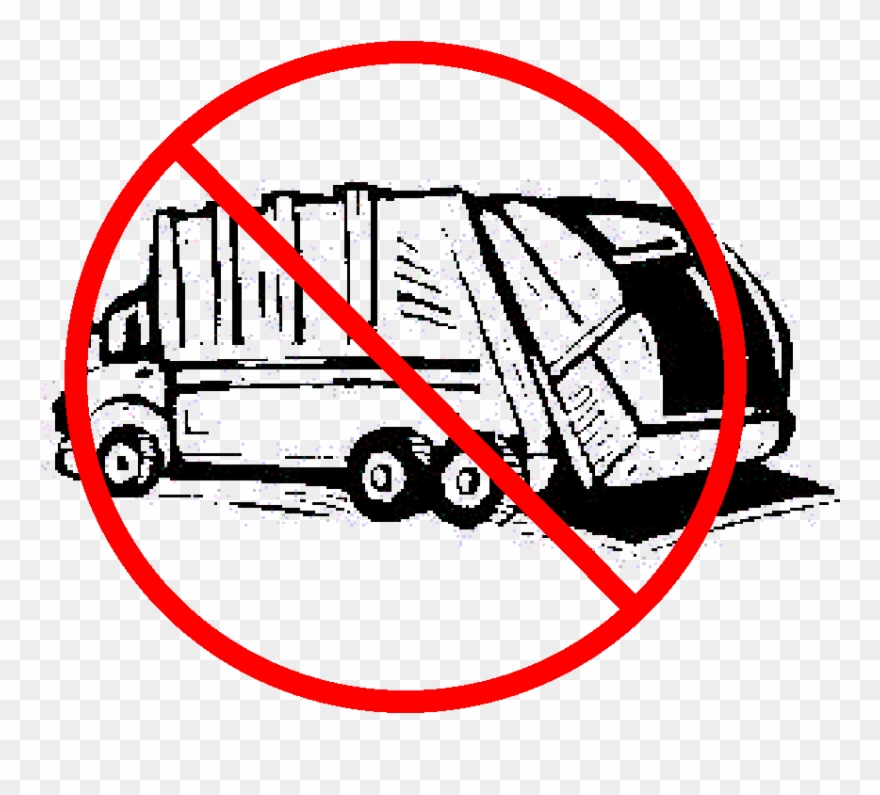 No Garbage Truck Sign Clipart