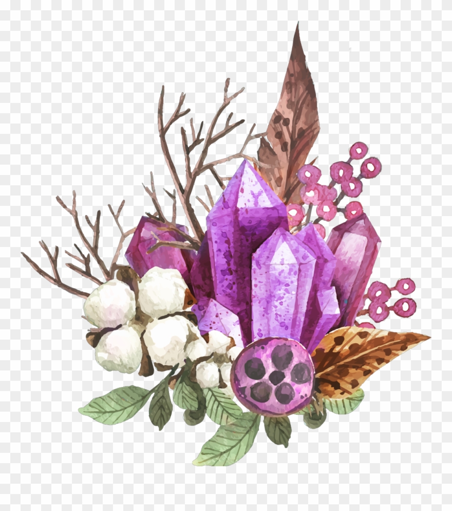 Watercolor Gem Clipart