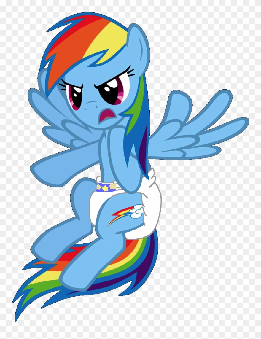 Rainbowdash Diaper Diaperfetish Angry Png Rainbow Dash Clipart
