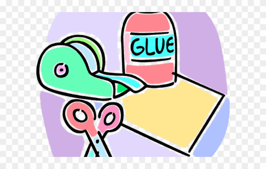 Scissor Clipart Glue - Png Download