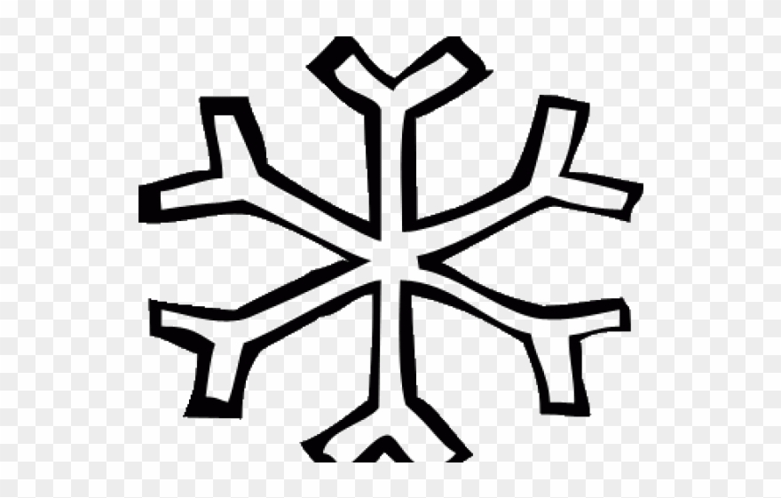 Snowflake Clipart Easy - Copo De Nieve Silueta - Png Download