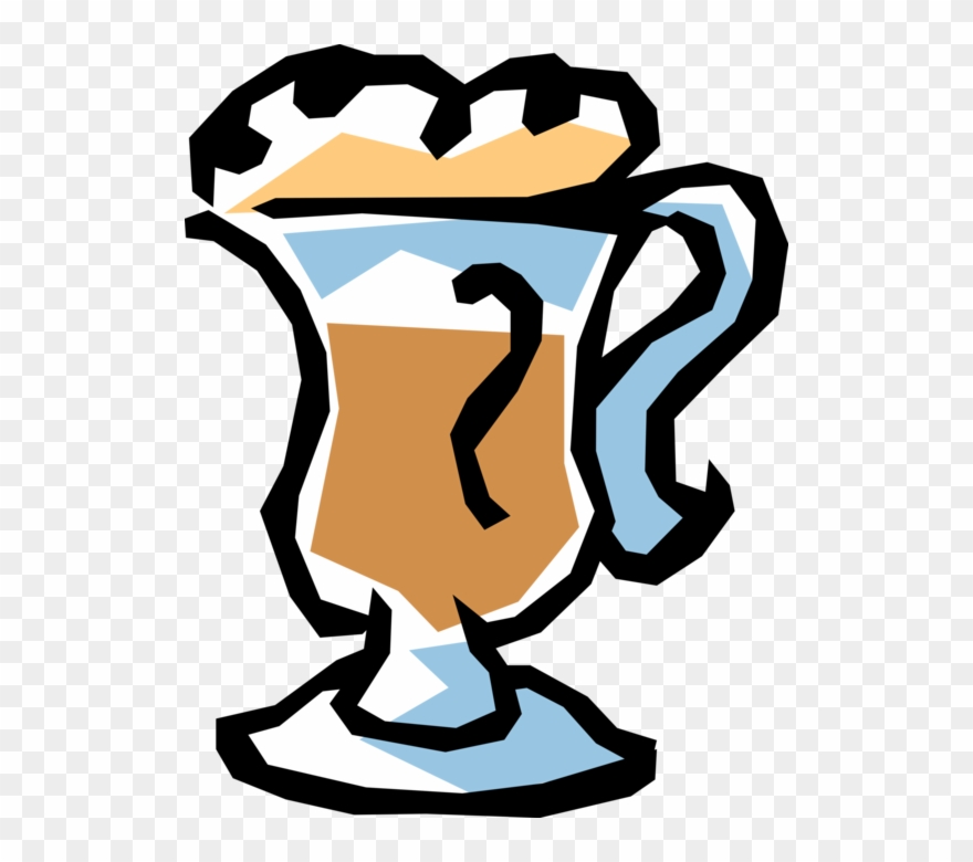 Vector Illustration Of Cappuccino Coffee Hot Beverage - Cappuccino Clipart