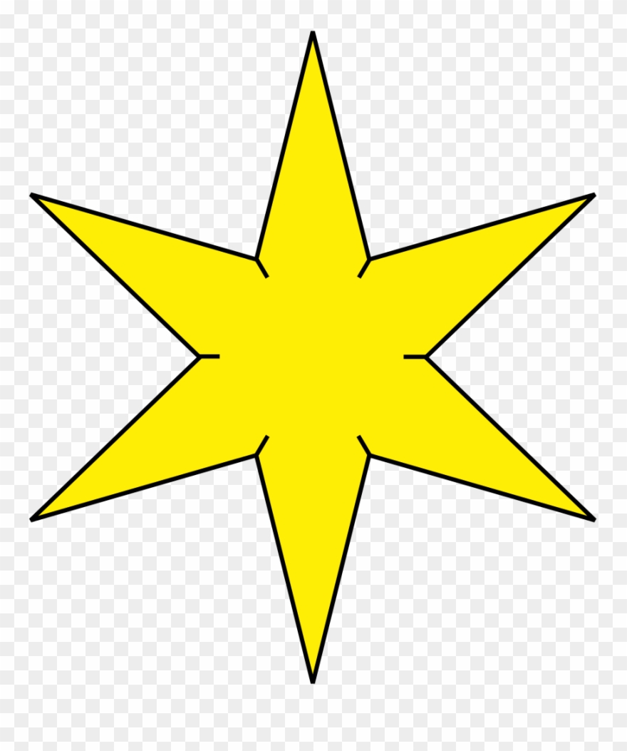 Étoile De Six Rais D'or - Drawing Clipart