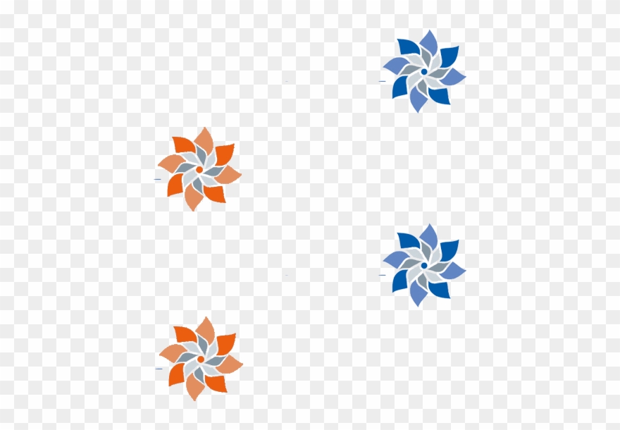 Pinwheels Orange Blue Clipart