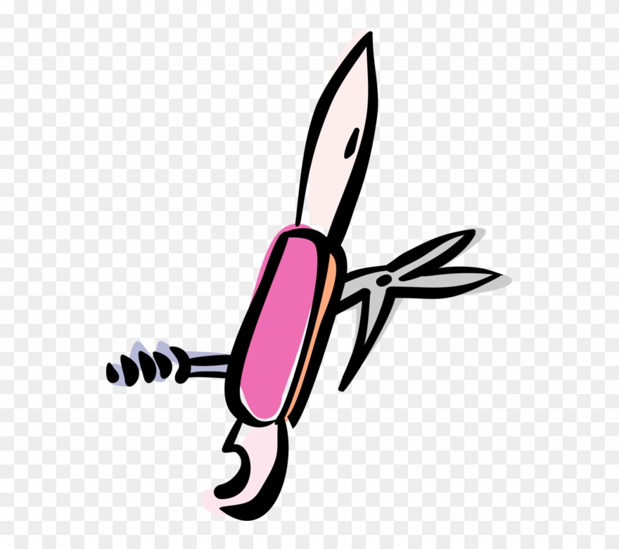 Vector Illustration Of Multi-tool Jackknife Utility Clipart