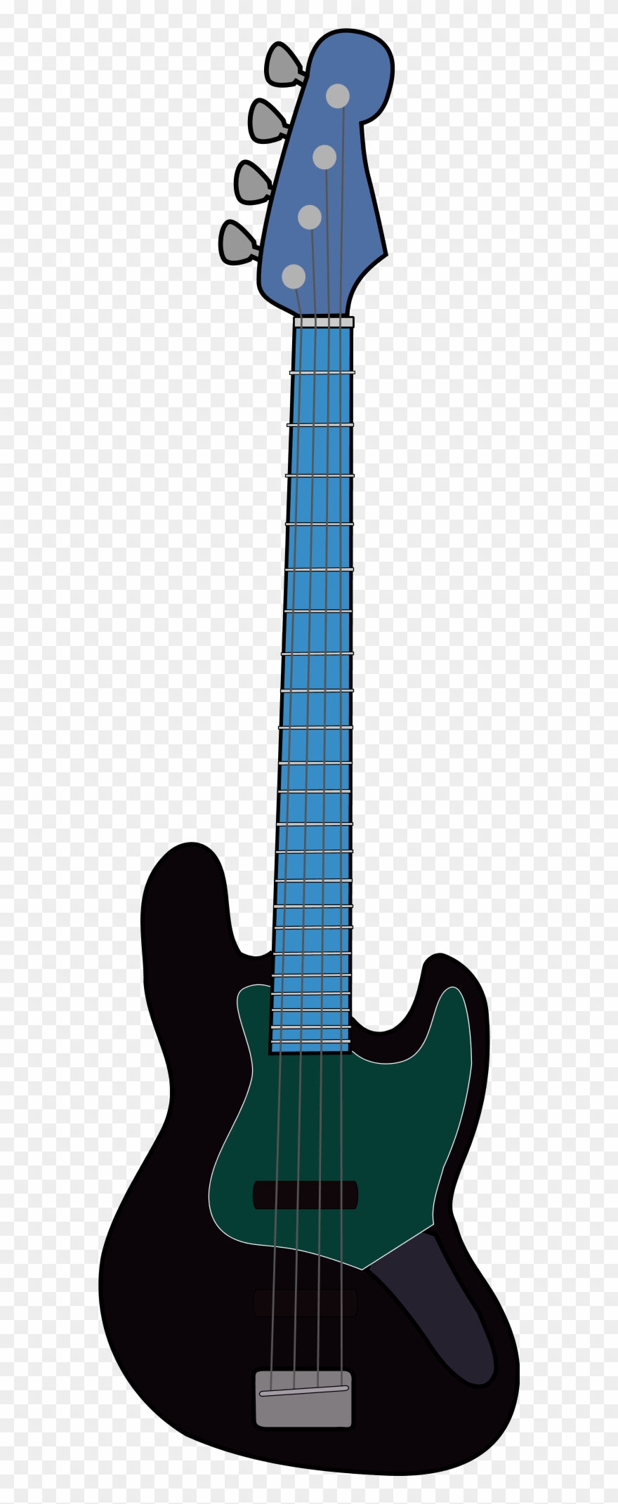 Clipart Info - Bass Guitar Clip Art - Png Download