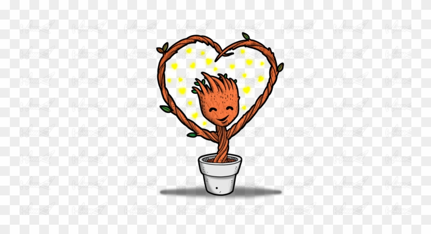 Groot Loves You - Groot Love Clipart