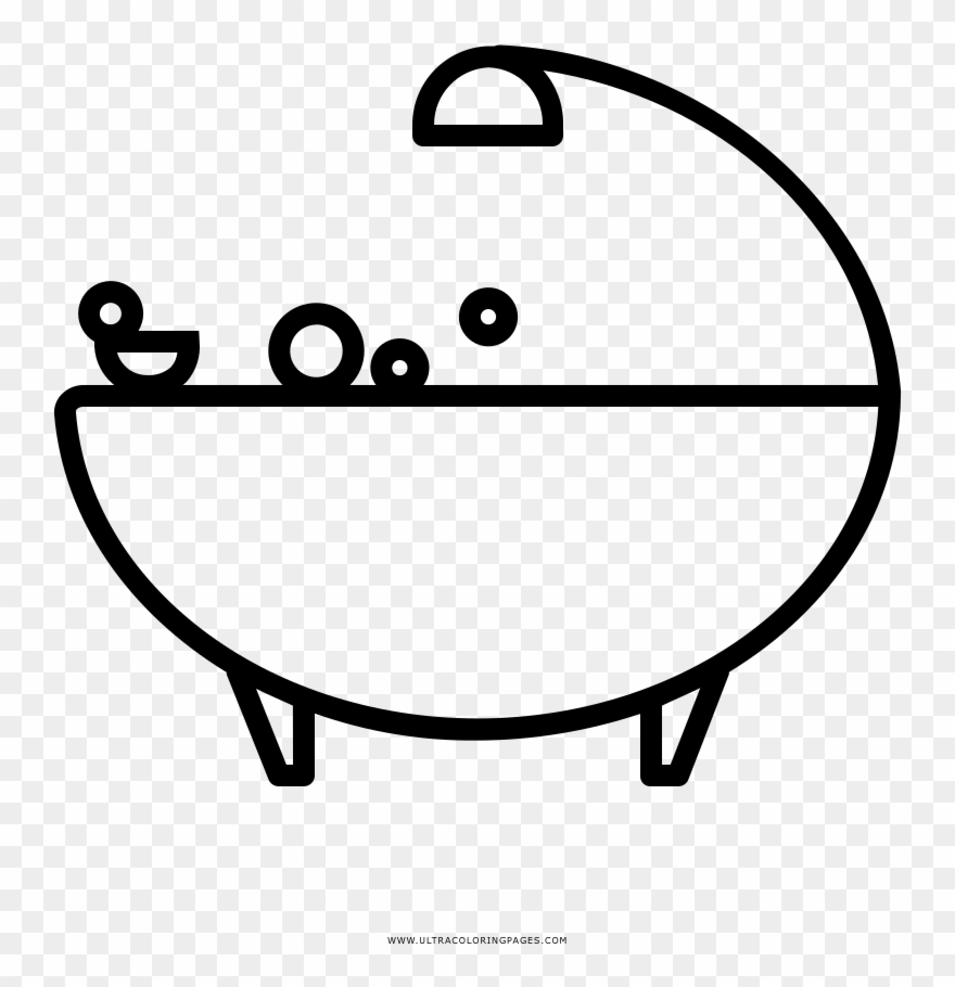 Bathtub Coloring Page - Drawing Clipart