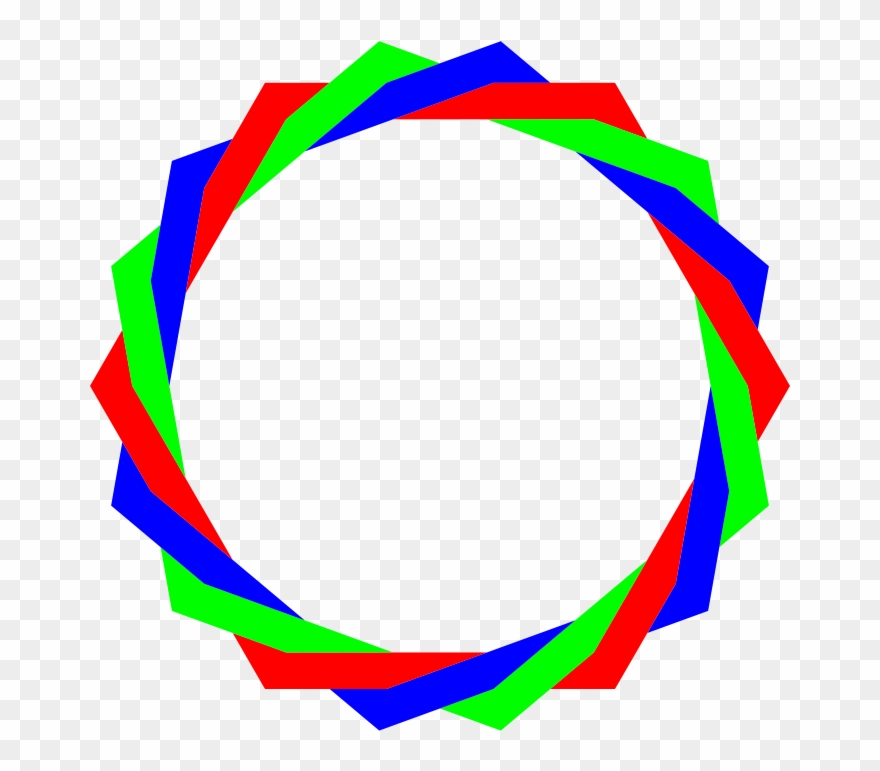 Free Rgb Octodecagram - Clip Art - Png Download