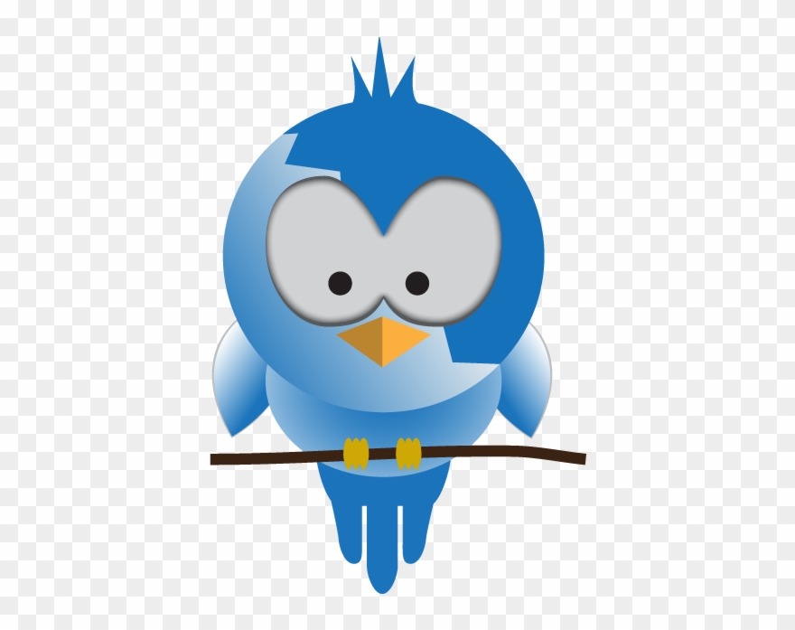 Twitter Bird - Shocked Bird Cartoon Clipart