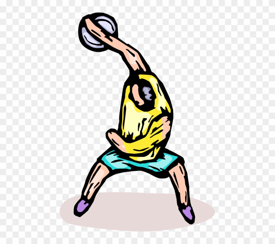 Meet Discus Hurls Vector Image Illustration Of - Track And Field Athletics Clipart