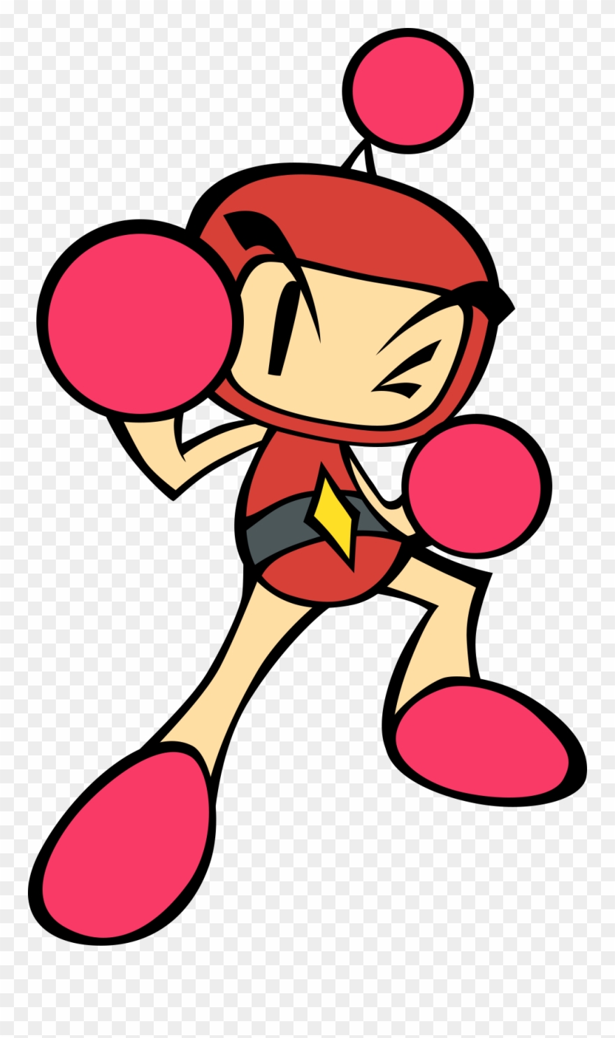 Red Bomber - Red Super Bomberman R Characters Clipart