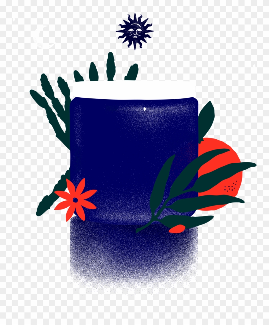 Blue Sage Jar Display Large Clipart