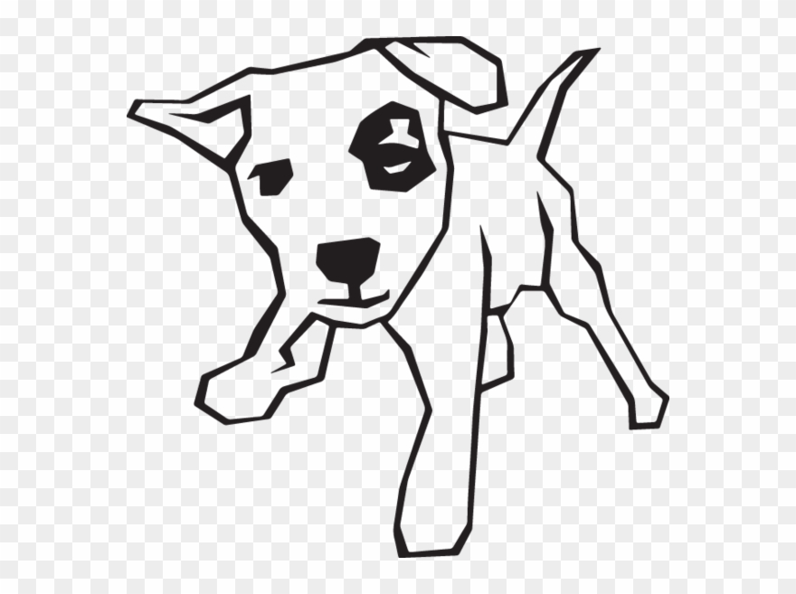 Sylized Dog Dog Line Art, Dog Art, Drawing Clipart, - Dog Clip Art - Png Download