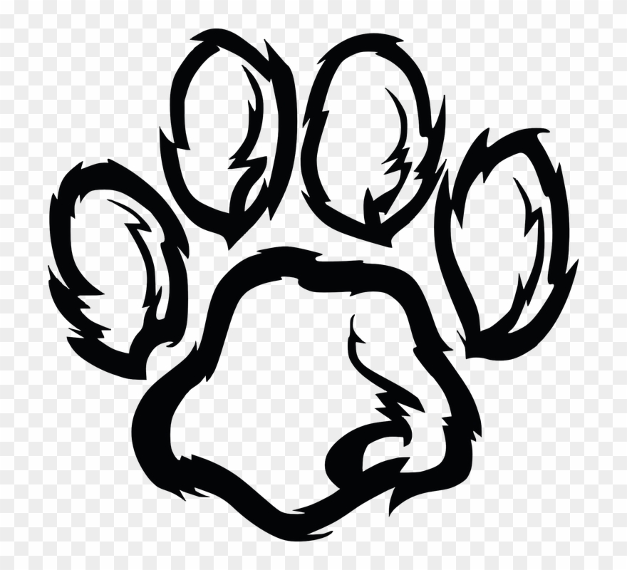 Doberman Dog Pet Paw Print Car Truck Window Vinyl Decal - Furry Paw Print Clipart
