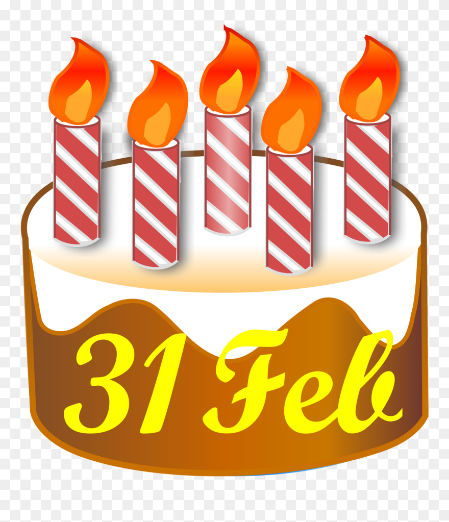 31 February Birthday Cake - Clip Art - Png Download