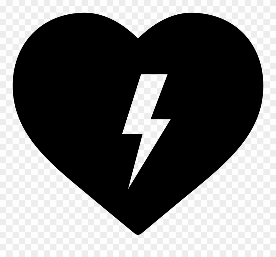 Heartbeat Clipart Heart Middle - Aed Icon - Png Download