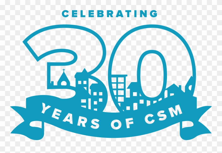 30th Anniversary Logo Black Dark Blue Light Clipart