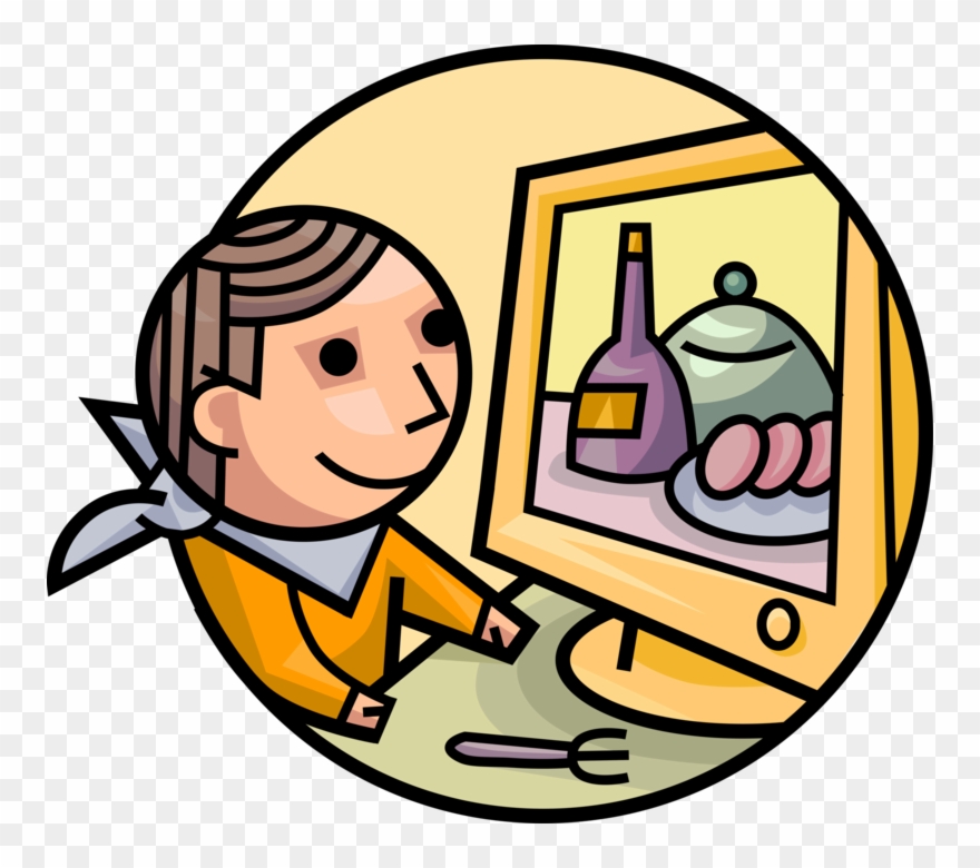 Clip Black And White Eat Well - Eating - Png Download