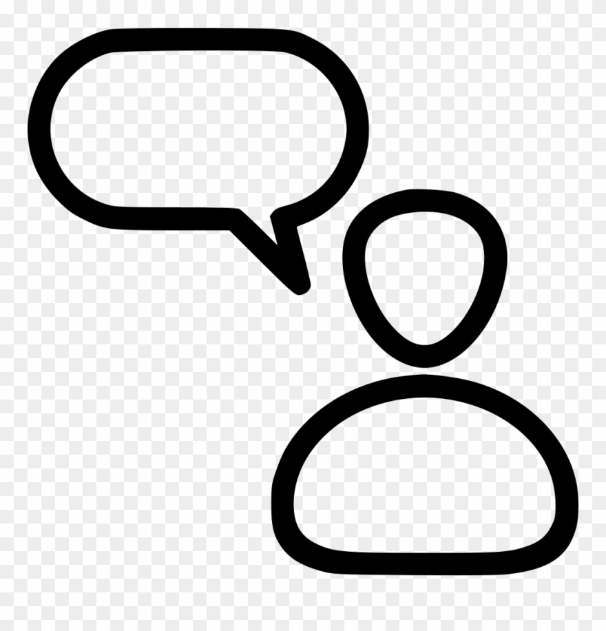 Person Speaking Comments - Icon Clipart