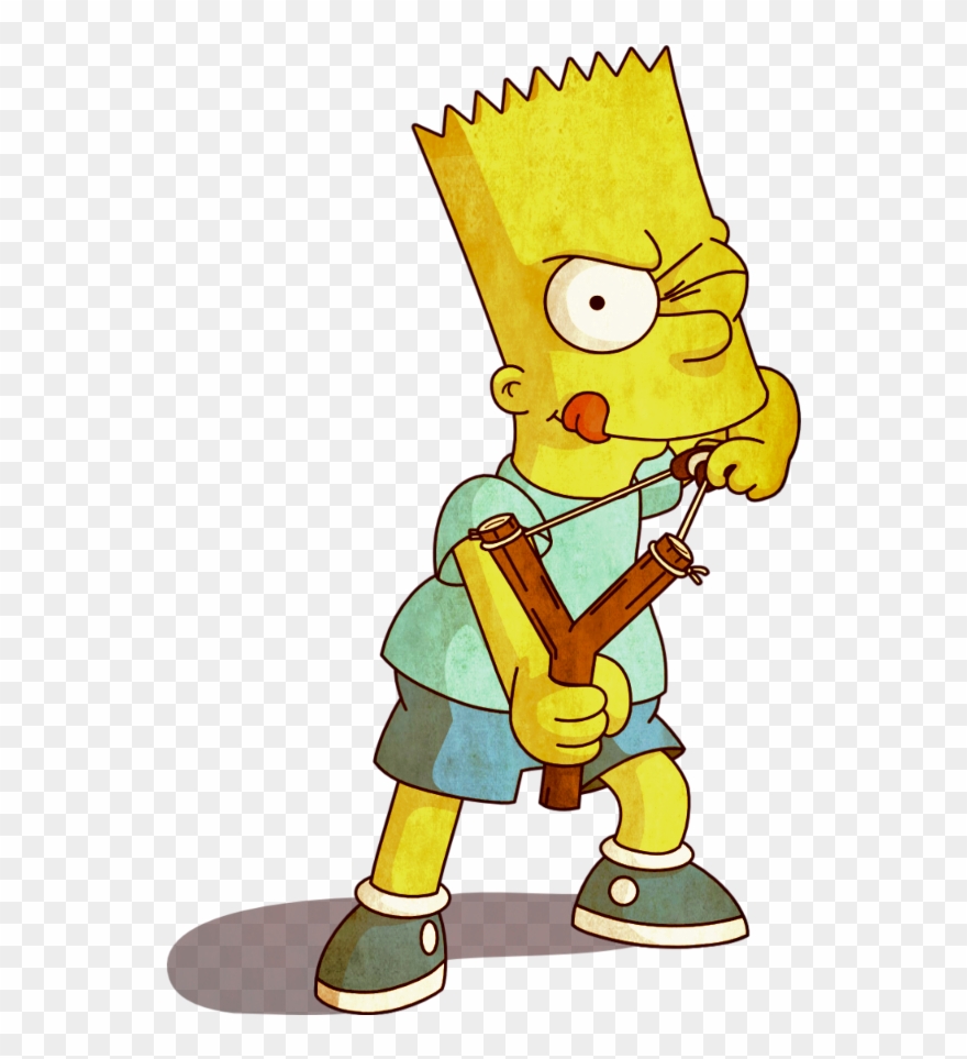 Bartsimpson , Simpsons , Slingshot , Freetoedit - Simpson Png Clipart