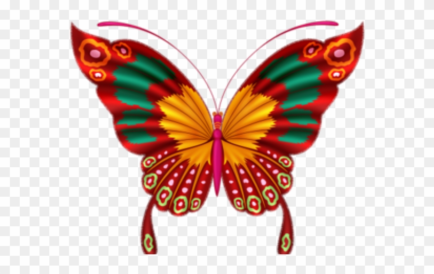 Monarch Butterfly Clipart Red - Butterfly Vector - Png Download