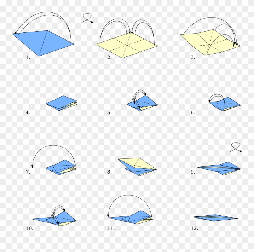 Origami Bird Base - Origami Clipart