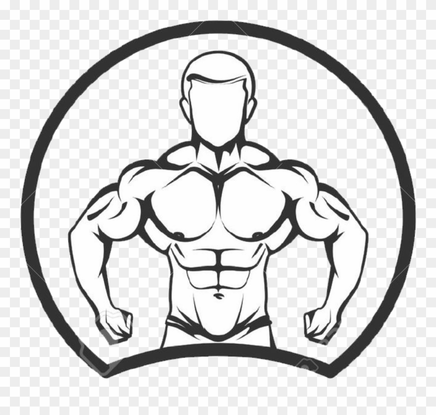 Cropped 36858928 Vector Illustration Of Muscled Man - Body Man Logo Clipart
