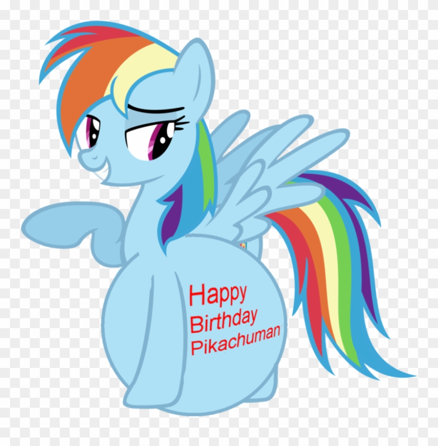 Happy Birthday Pikachuman 18 By Dashievore - My Little Pony Elements Of Harmony Rainbow Dash Clipart